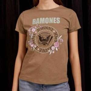 Camisetas Camiseta Ramones Kaki Oscuro Springfield Mujer